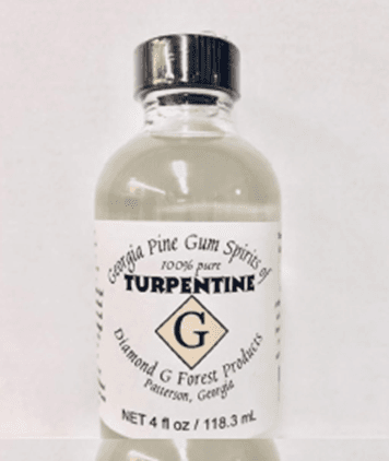 Recalled Diamond G Forest Products Georgia Pine Gum Spirits of Turpentine Bottle