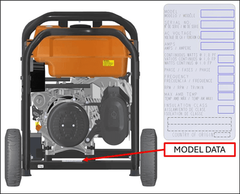 Recalled Model and Serial Number Location – models G0076802, G0076722, G0077130, G0077150, G0076754, G0081540, G0079712