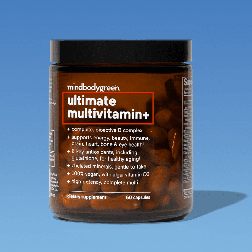 Recalled Mindbodygreen Ultimate Multivitamin+ Dietary Supplement Bottle