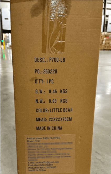 Packaging with model number "P700"