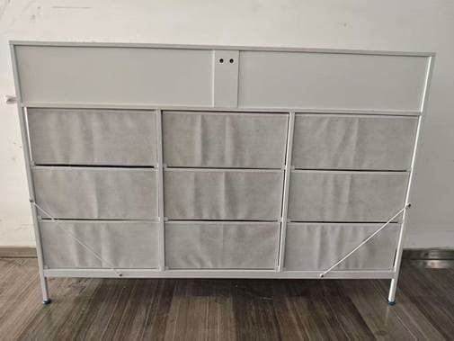 Recalled KKL Fabric 9-Drawer Dresser in white (back)