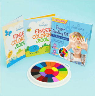 Recalled TheKiddoSpace Finger Painting Kit - 25-color Paint Palette