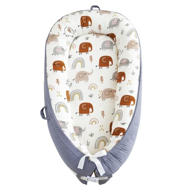 Recalled Belivium Baby Lounger - Colorful Elephant