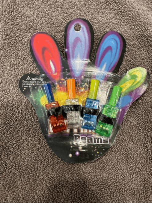 Recalled LED Finger Beams (front of the package)