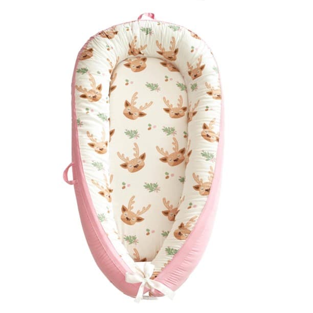 Recalled Belivium Baby Lounger - Pink Deer