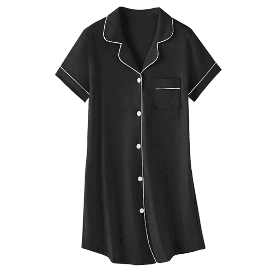 Recalled Umeyda Shortsleeve Nightgown – Black