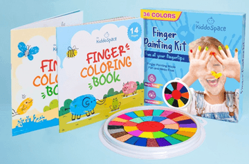 Recalled TheKiddoSpace Finger Painting Kit - 36-color Paint Palette