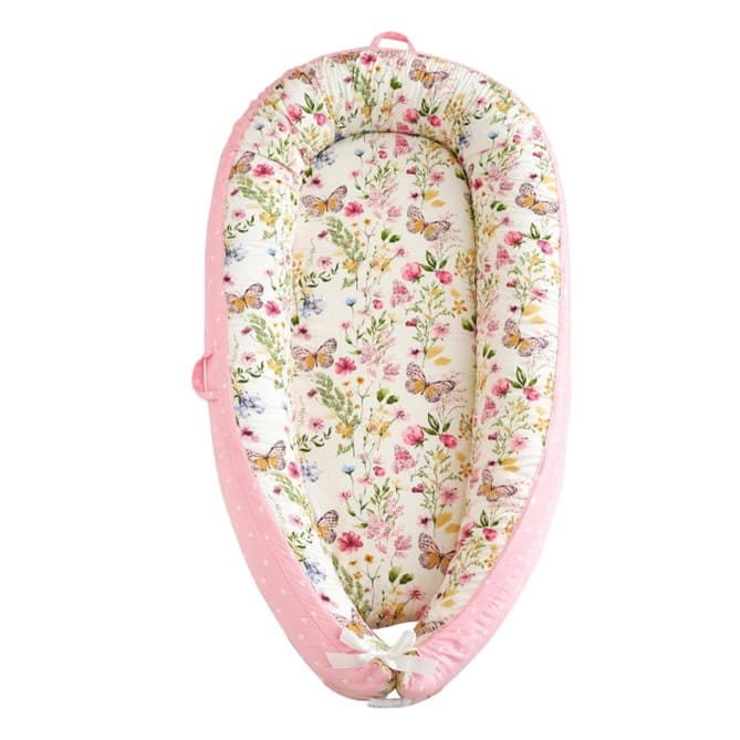Recalled Belivium Baby Lounger - Pink Butterfly and Plant
