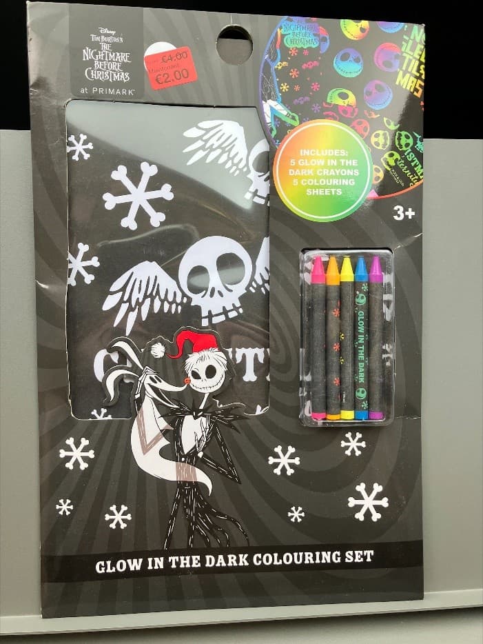 Recalled Primark Glow Colouring Set (front)