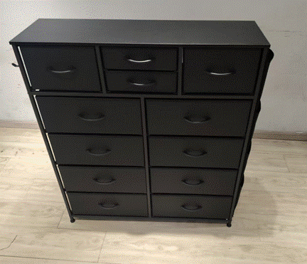 Recalled AOWOS 12-Drawer Dresser in Black (front)
