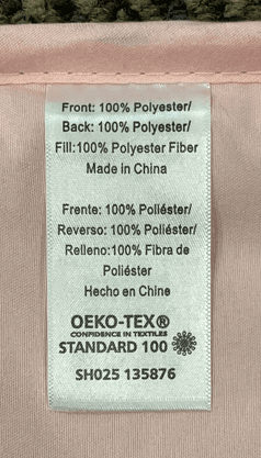 Care Label on Recalled Crib Bumper