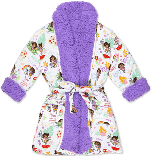 Recalled Bellabu Bear Children's Robe - Dora: Tropical Dreams