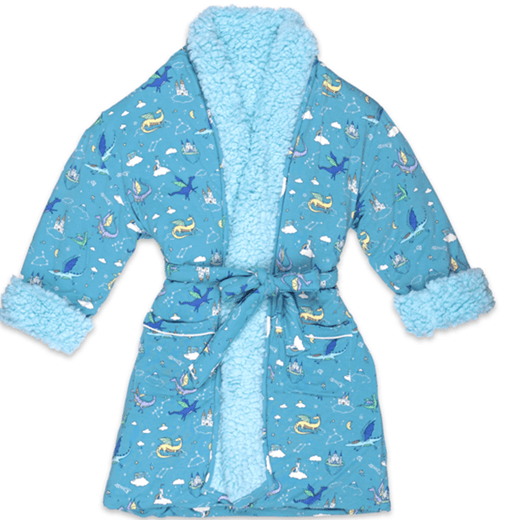 Recalled Bellabu Bear Children's Robe - Dragon Dreams