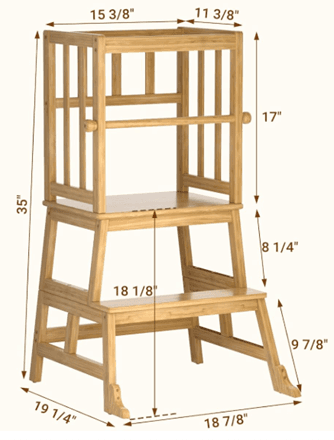 Recalled Cosyland Children's Tower Stool (Shows dimensions)