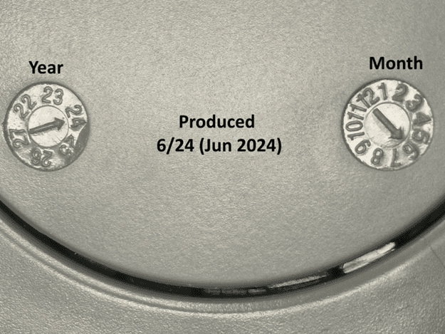 Date code located on the base of recalled lantern