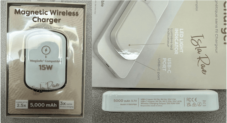 Recalled Isla Rae Magnetic Wireless Charger (white)