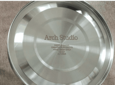 "Arch Studio" and "HJ10525" are etched on the underside of the recalled kettles
