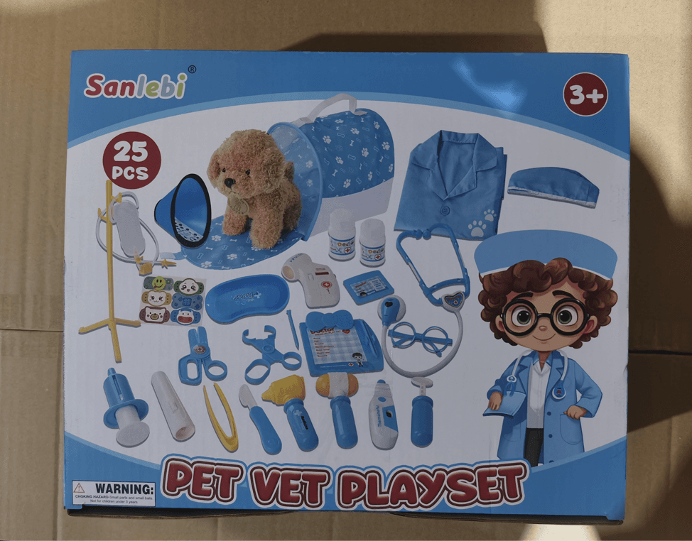 Recalled Sanlebi Pet Vet Playset – Package