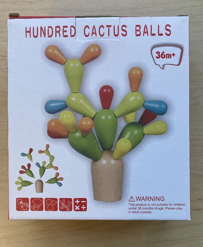 Recalled Shierdu Wooden Cactus Toy -packaging