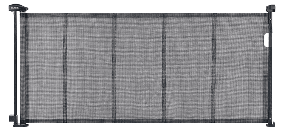 Recalled Vevor Retractable Baby Gate, model number YJ-3355 in black