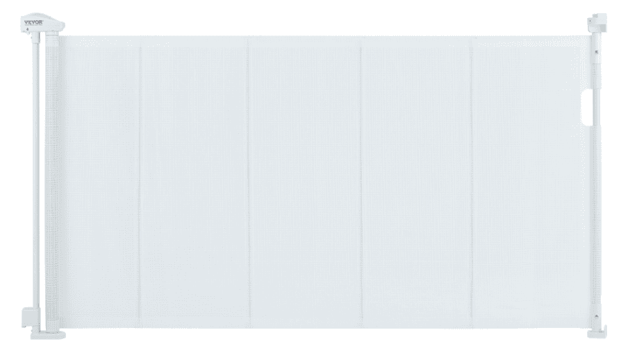 Recalled Vevor Retractable Baby Gate, model number YJ-33110 in white