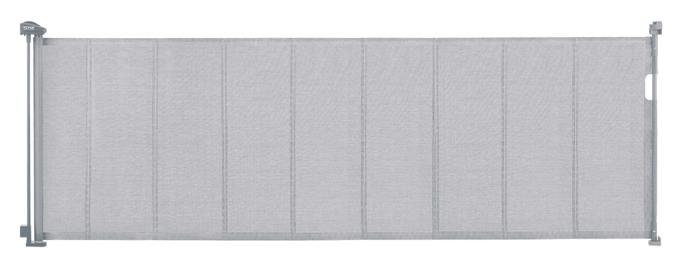 Recalled Vevor Retractable Baby Gate, model number YJ-33110 in gray