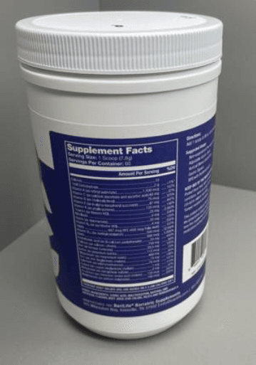 Recalled Bari Life Complete Bariatric Vitamin Formula, Watermelon (60srvs) - back