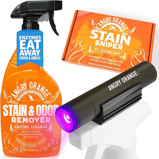 Recalled Orange Twist Angry Orange Enzyme Stain Remover & UV Light Bundle