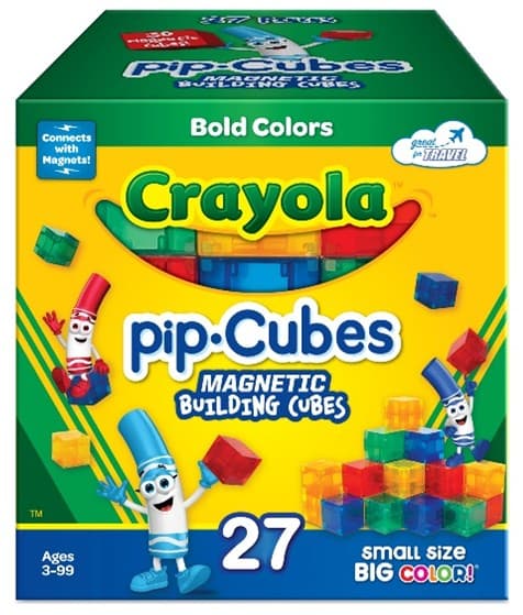 Recalled CreateOn Crayola-branded pip-Cubes, Bold Colors 27-Piece, Model 1000205