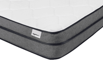 The Amazon Basics tag is located on the foot panel of the recalled mattress