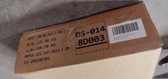 Recalled Furnulem Fabric 8-Drawer Dresser Packaging with Model Number DS-0148D00