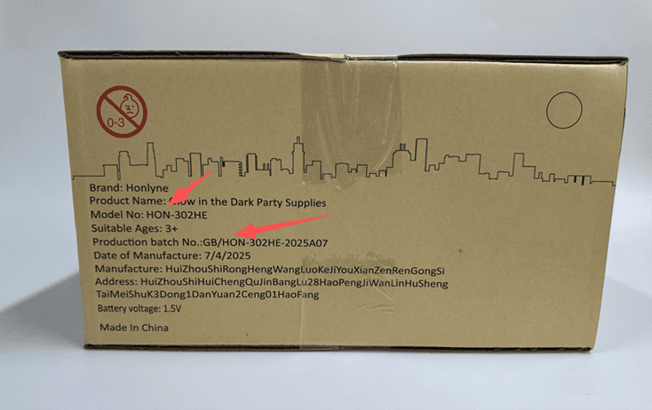 Back of product packagingL
