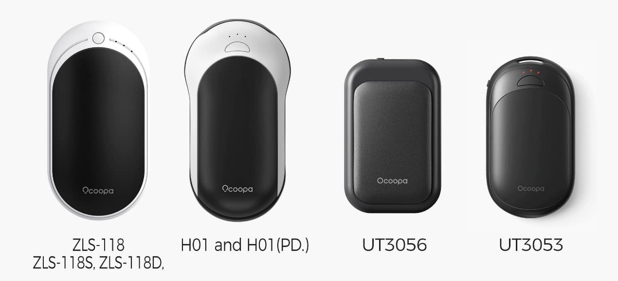 Recalled OCOOPA Rechargeable Hand Warmers – models