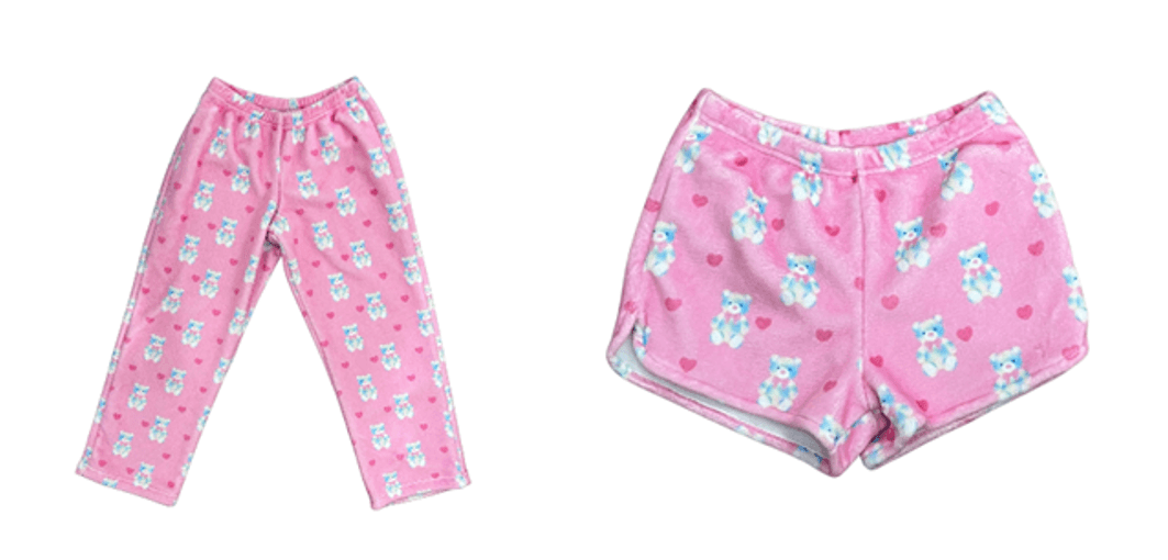 Recalled Teddy Bear Pajama Pants and Shorts